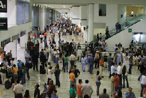 Picture of a hall in a European airport